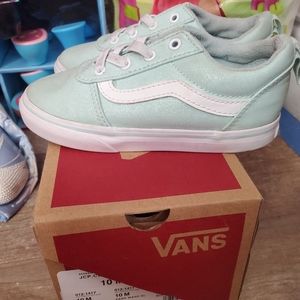 Toddler Aqua Vans size 10